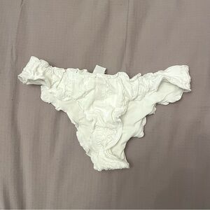 Aerie Eyelet Cheeky Bikini Bottom - White - Size S - NEW WITH TAGS